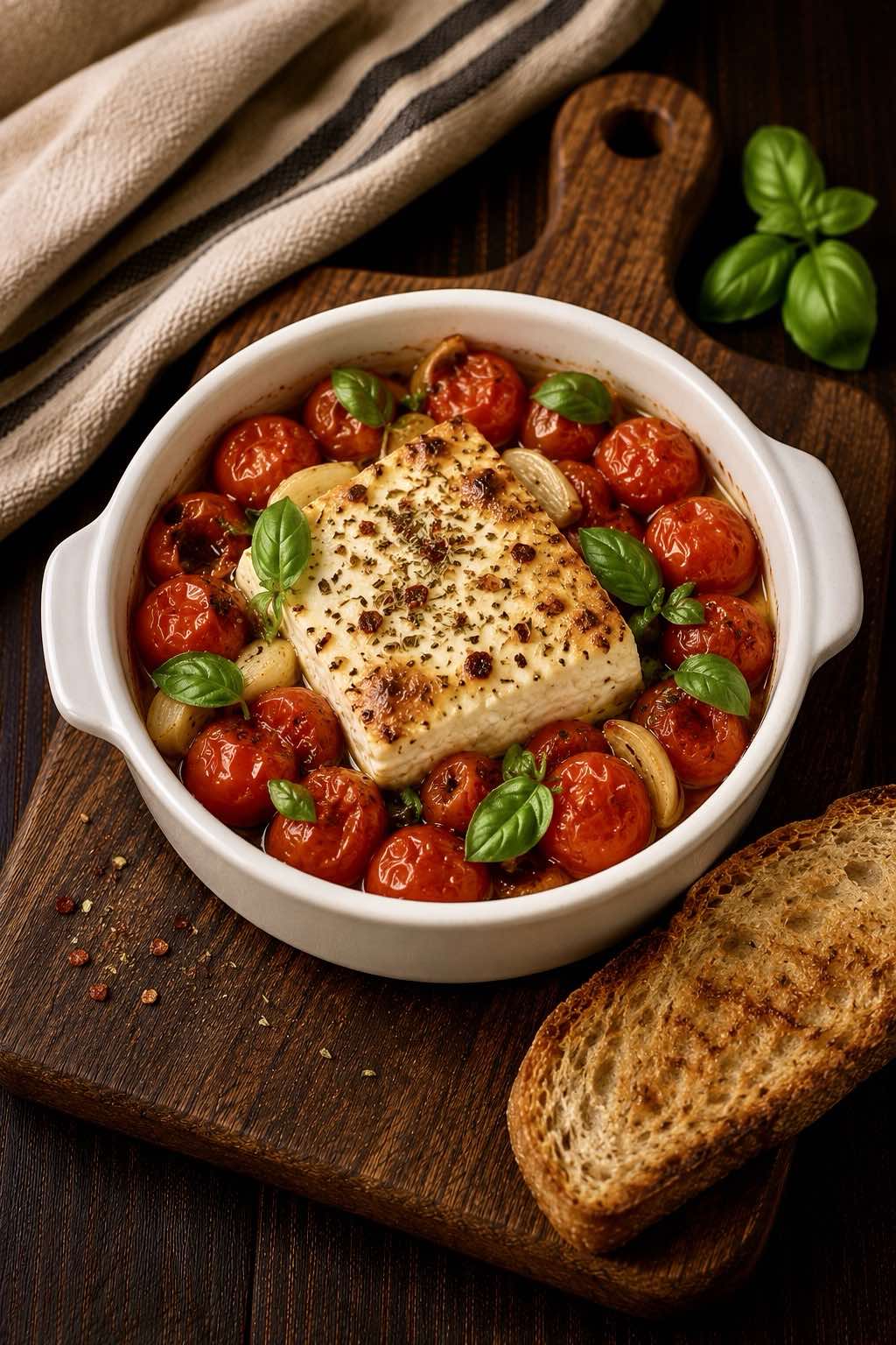 Baked Feta with Cherry Tomatoes
