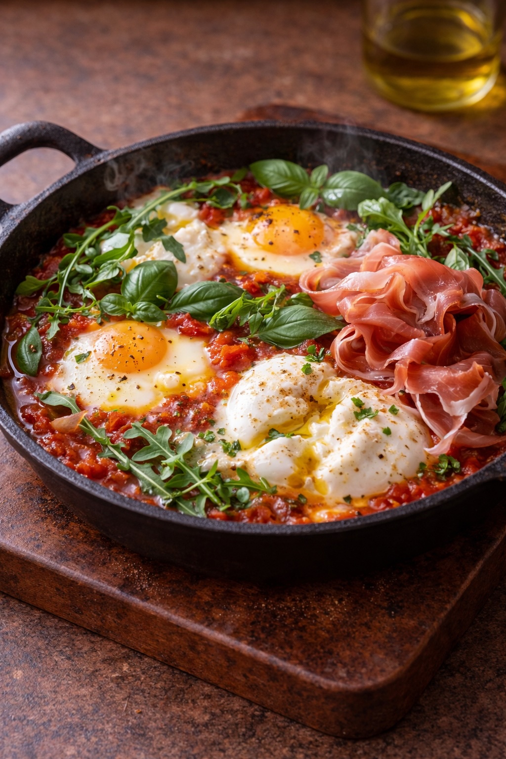 Shakshuka with Burrata and Prosciutto