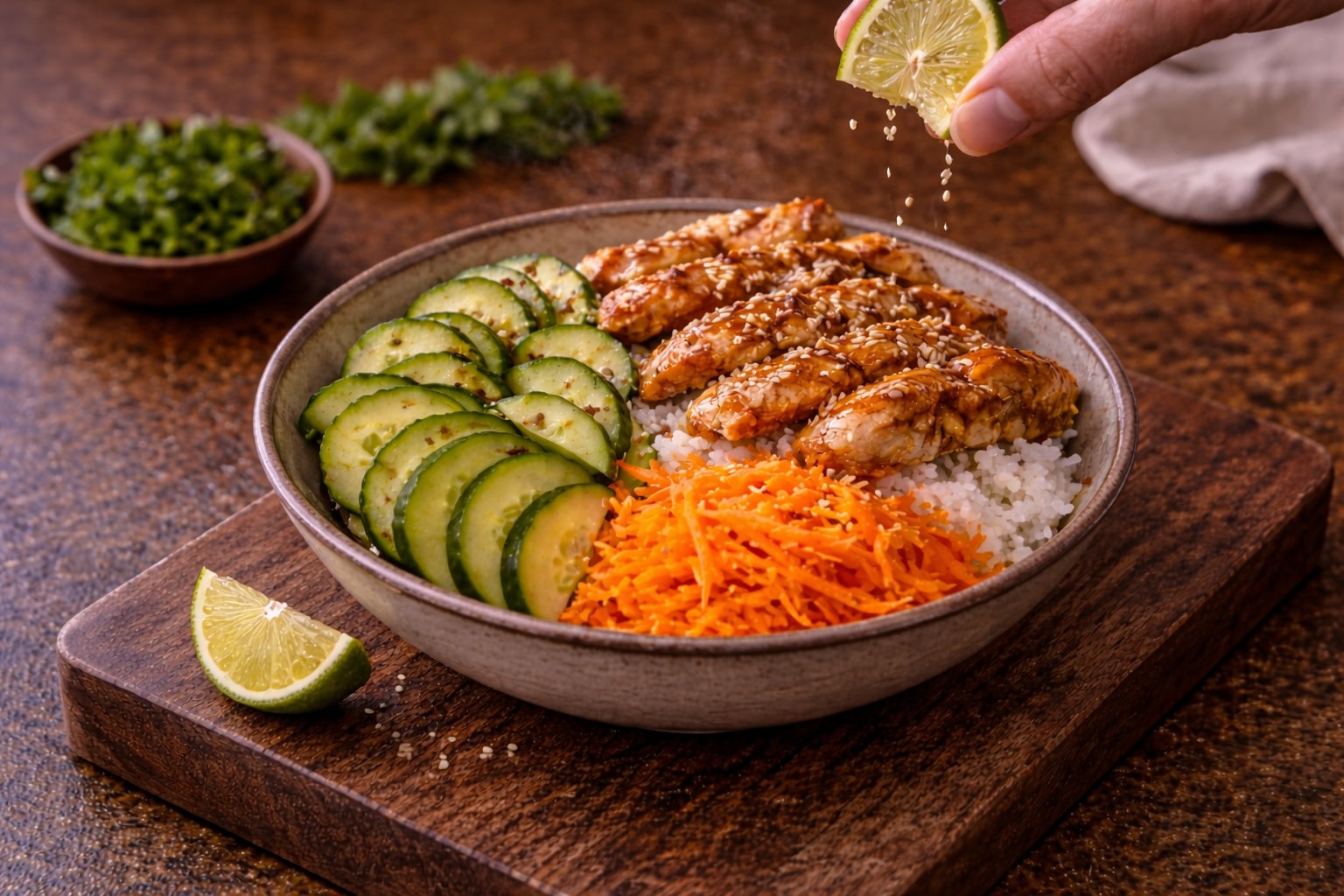 Vietnamese Rice Bowl with Chicken