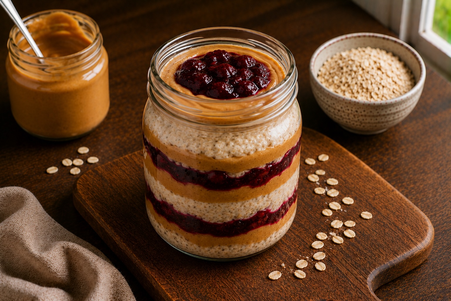 PB&J Overnight Oats