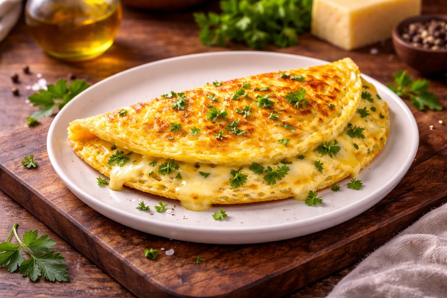 Omelet with Cheese and Herbs