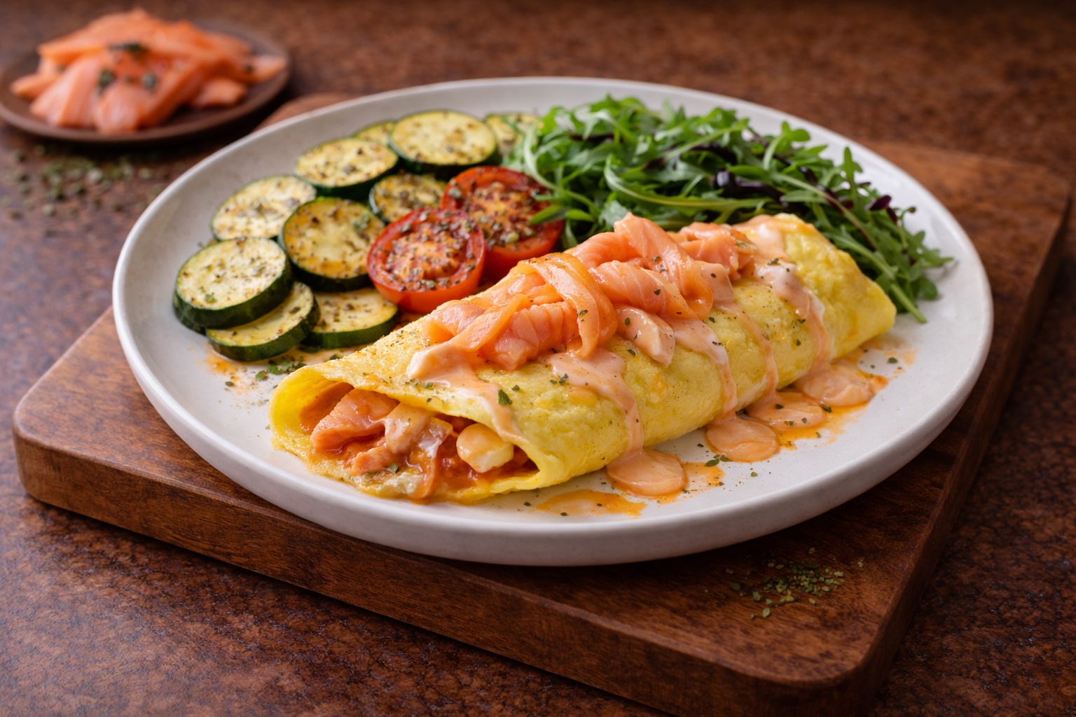 Omelet with Salmon