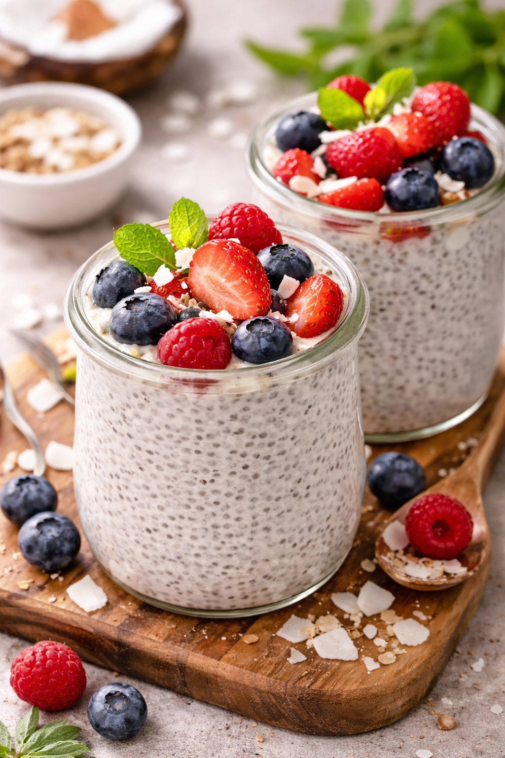 Creamy coconut chia pudding