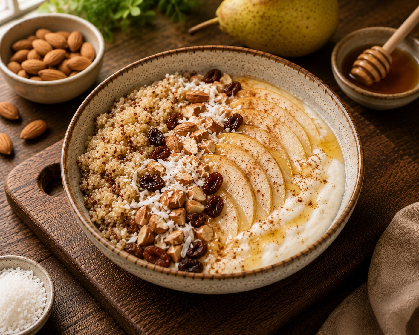 Quinoa Yogurt Bowl with Pear