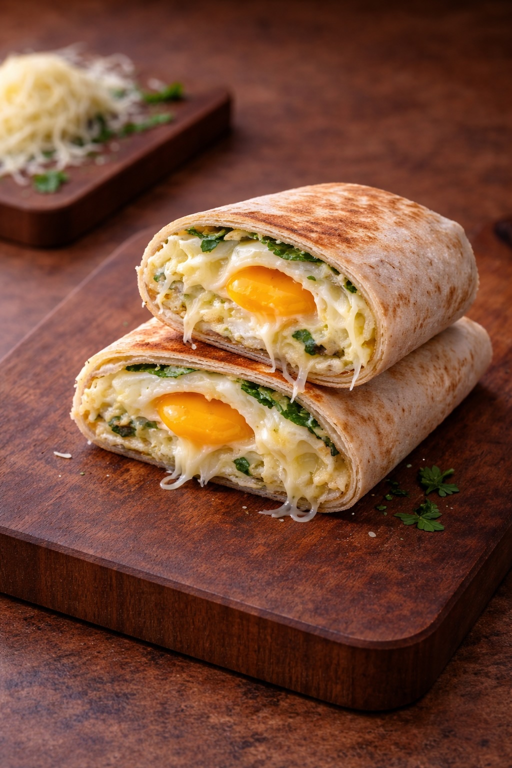 Lavash with Egg, Cheese