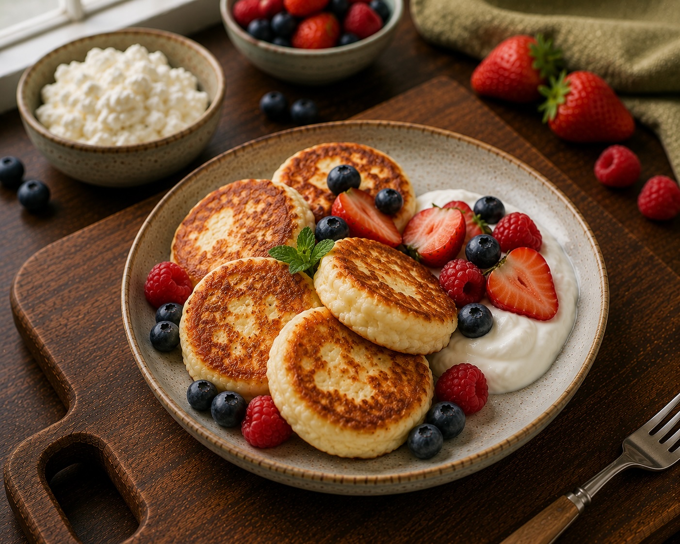 Healthy Cottage Cheese Pancakes