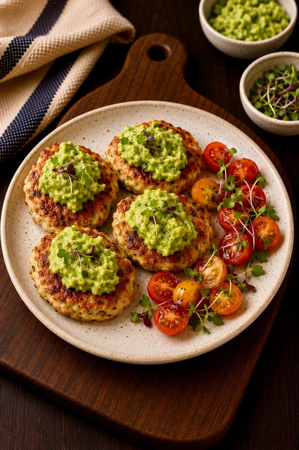 Chicken Pancakes with Guacamole