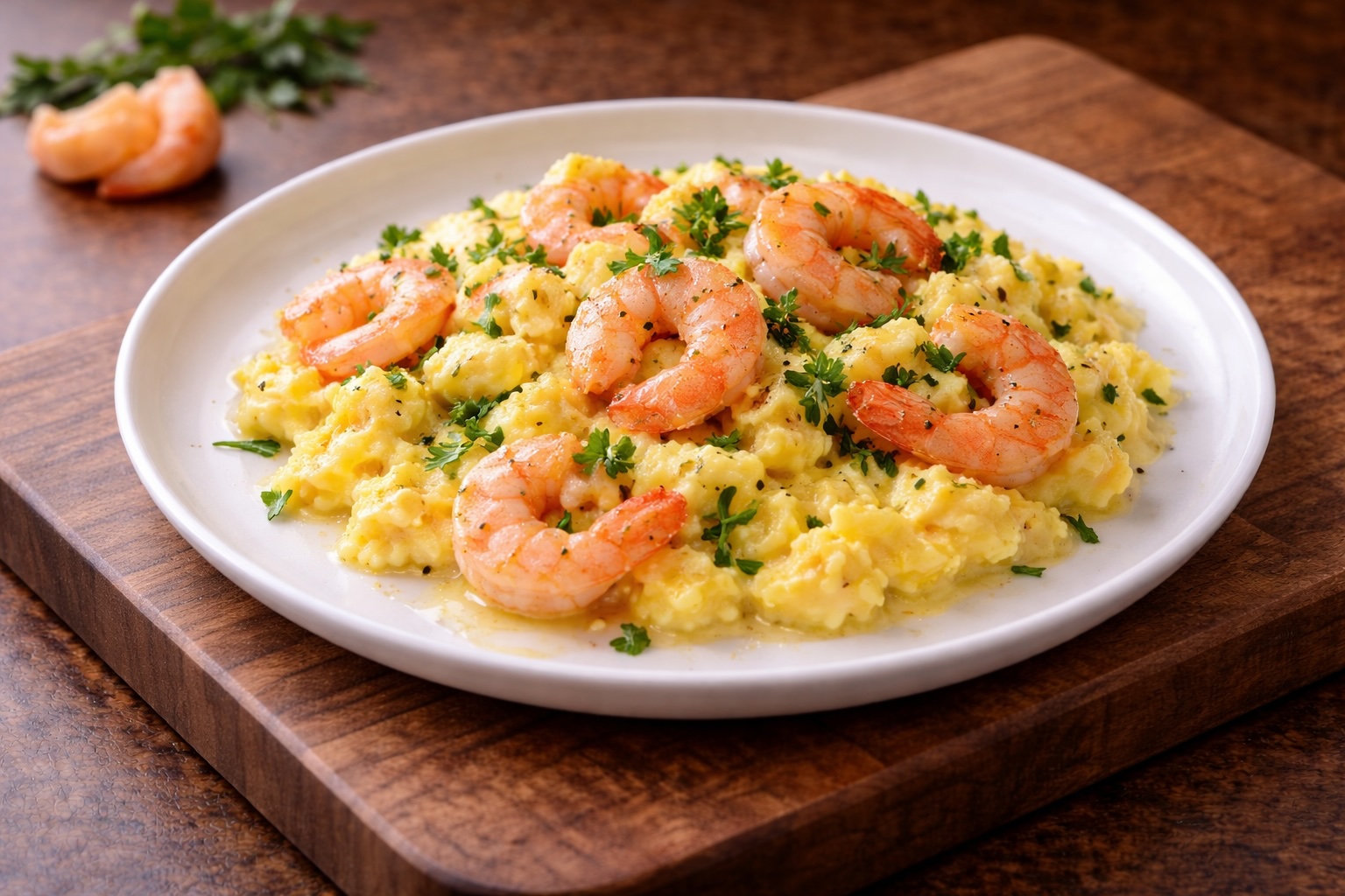 Scramble with Shrimp