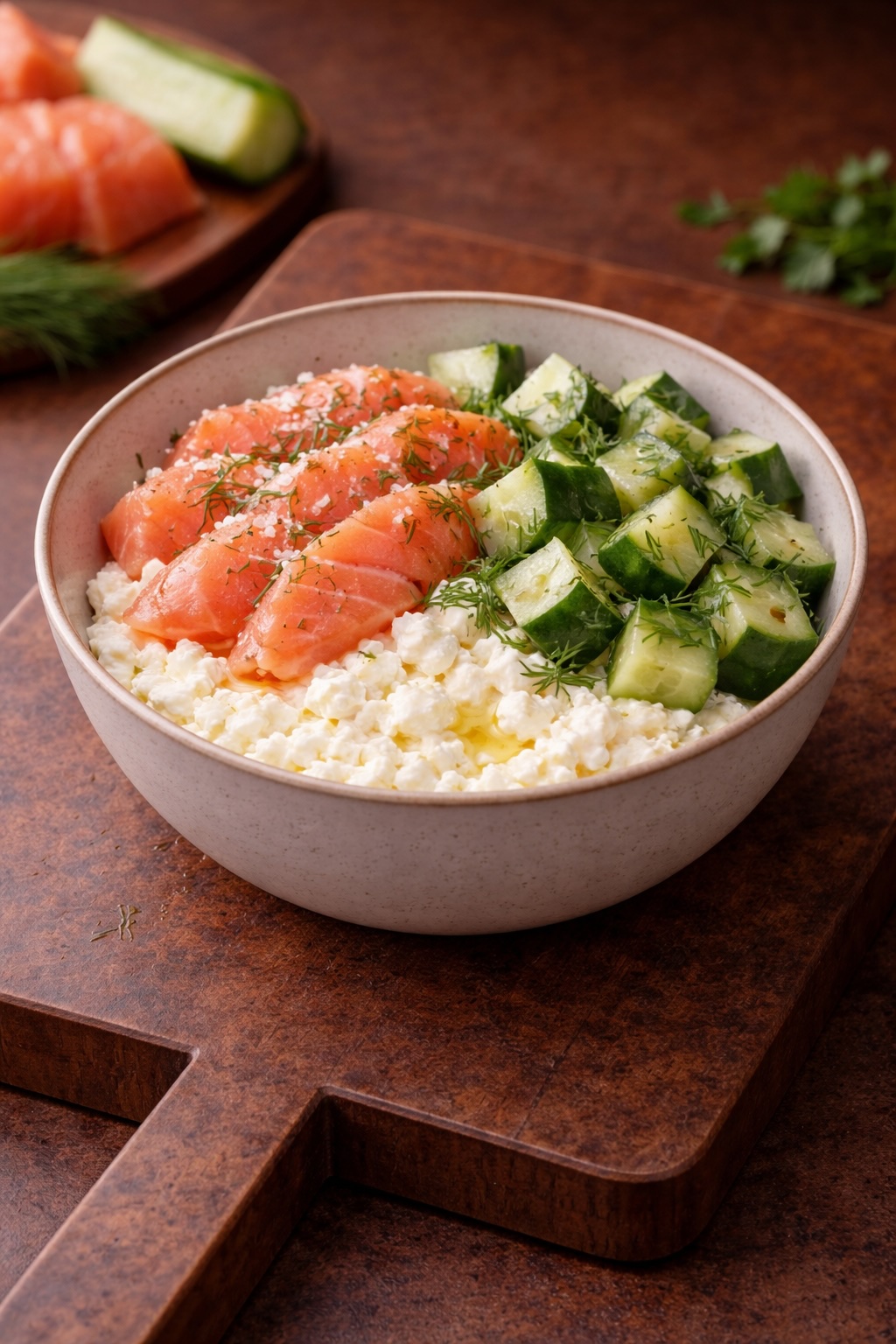 Cottage Cheese with Salmon