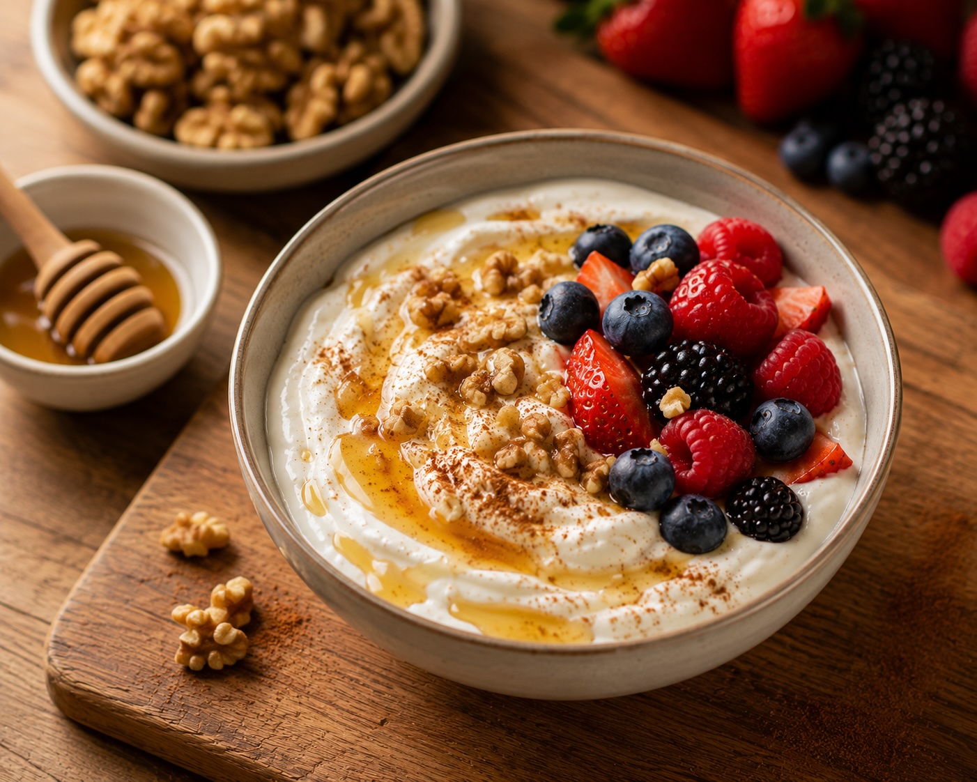 Greek Yogurt with Honey and Walnuts