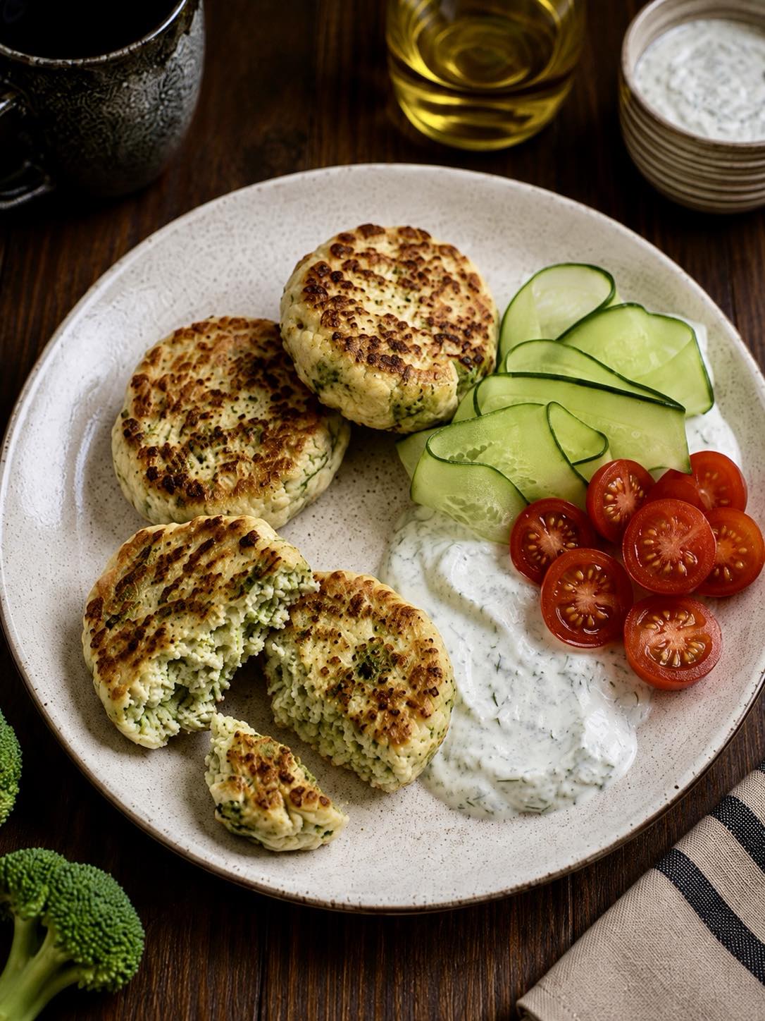 Broccoli and Parmesan Syrniki