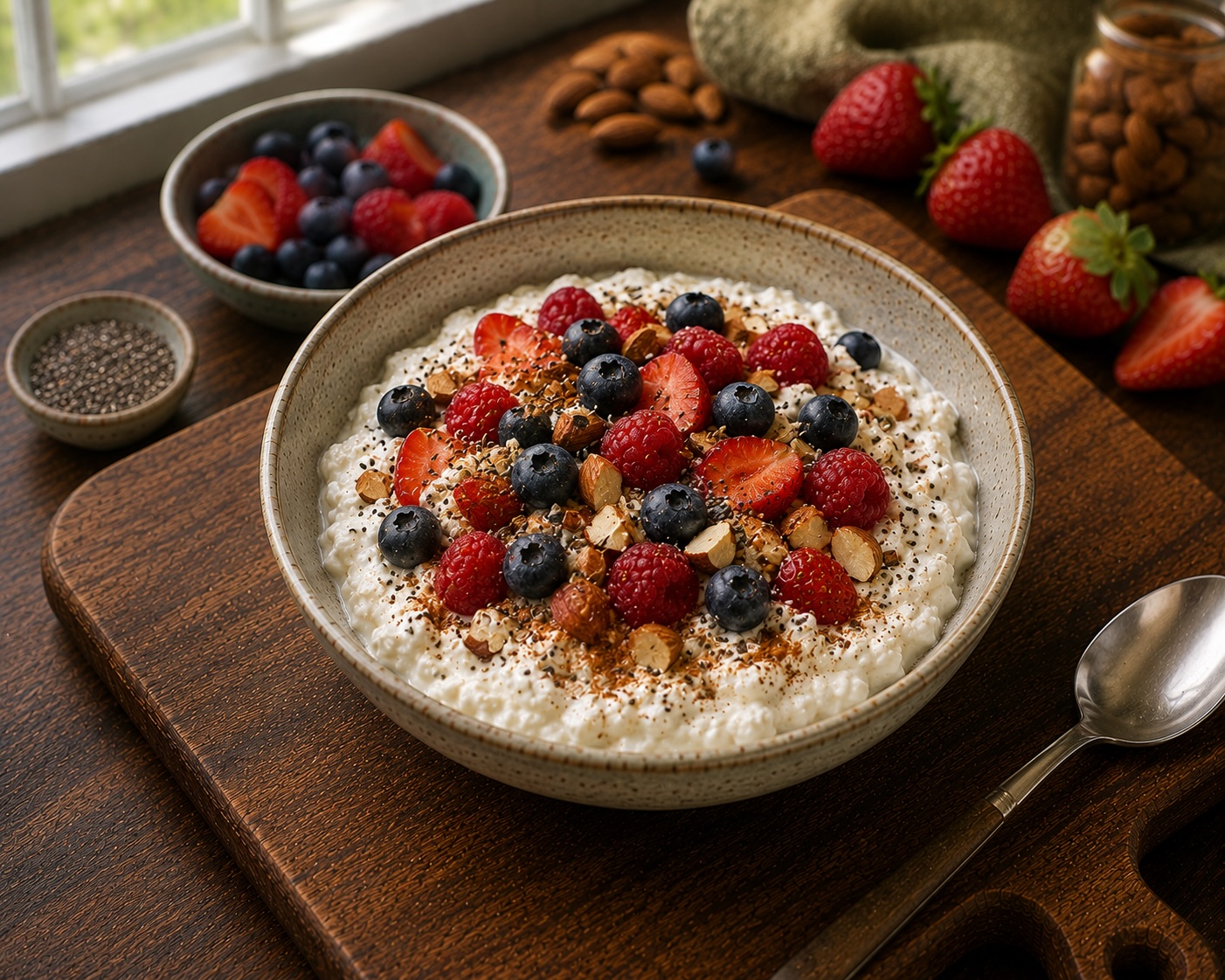 Cottage Cheese Berry Bowl