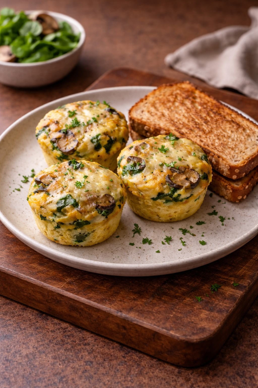 Egg Muffins with Spinach and Mushrooms