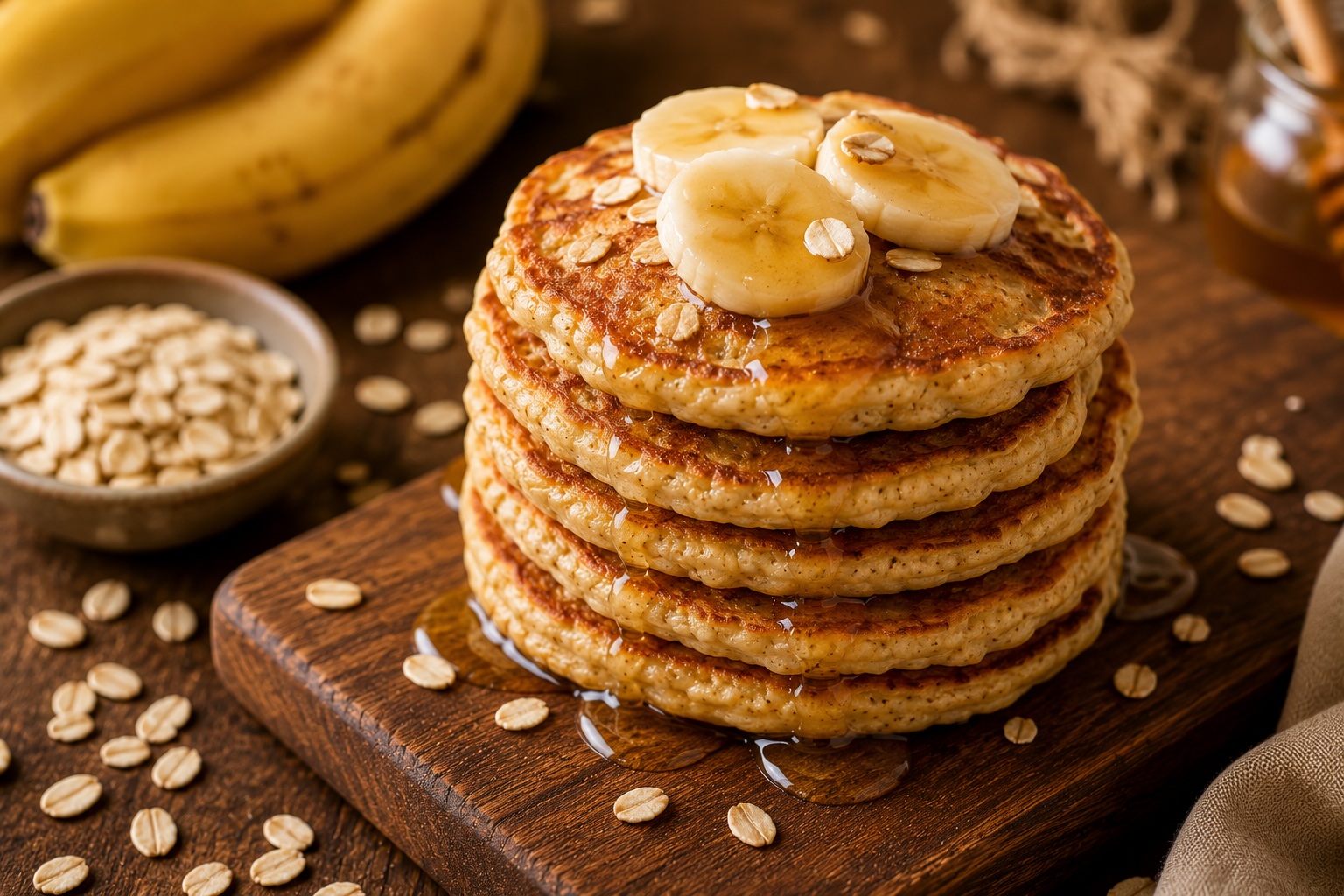 Banana Oat Pancakes