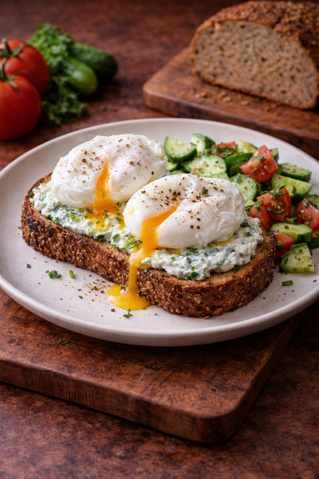 Poached Eggs on a Sandwich