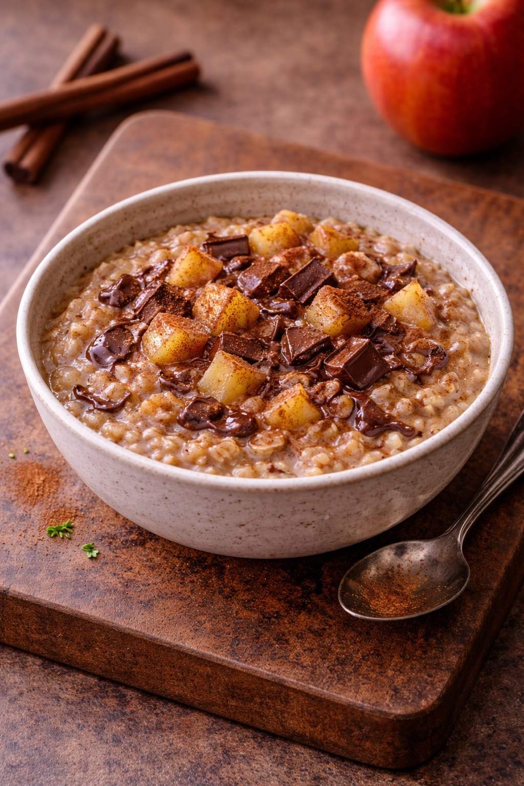 Creamy Oatmeal with Cinnamon Roll Flavor