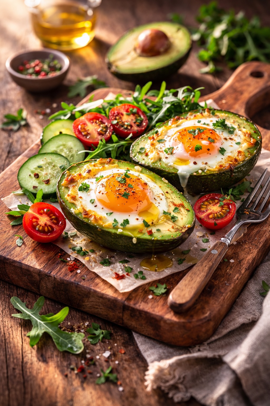 Baked Eggs in Avocado