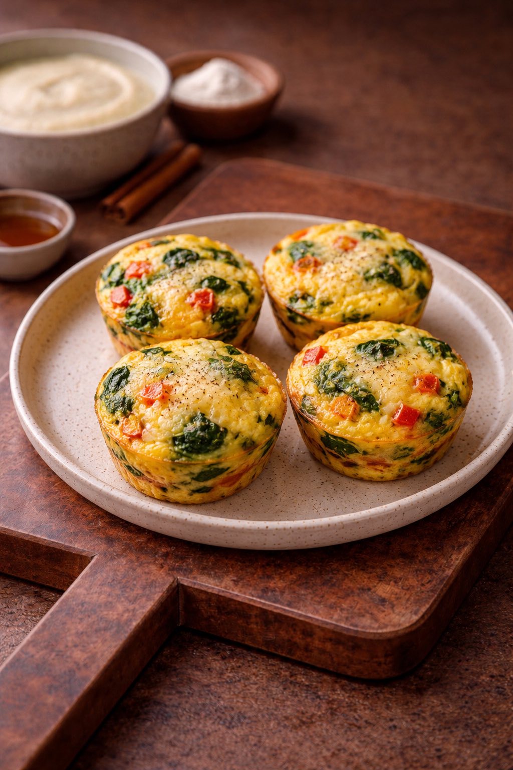 Egg Muffins with Spinach and Mozzarella
