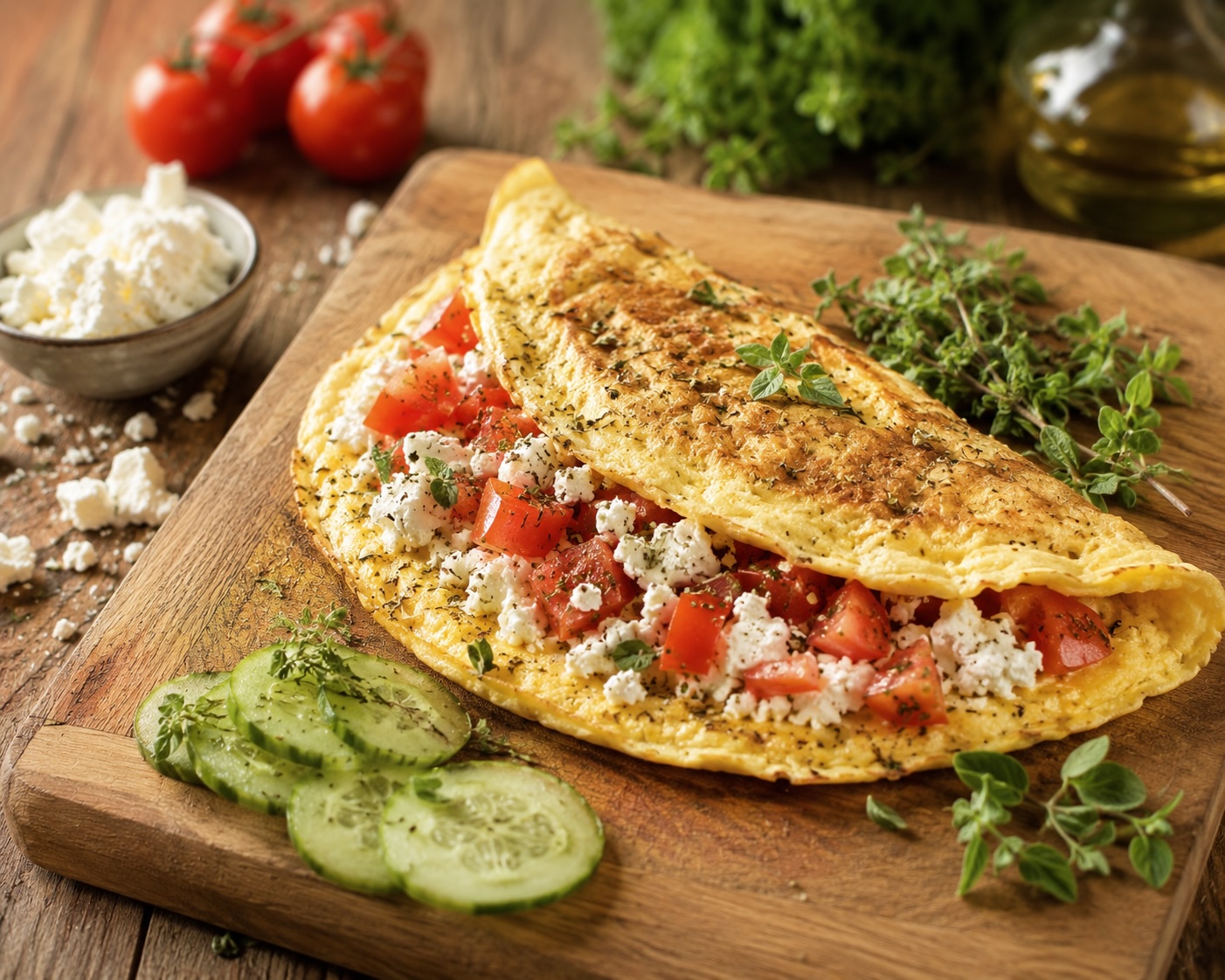 Greek-Style Omelet with Feta
