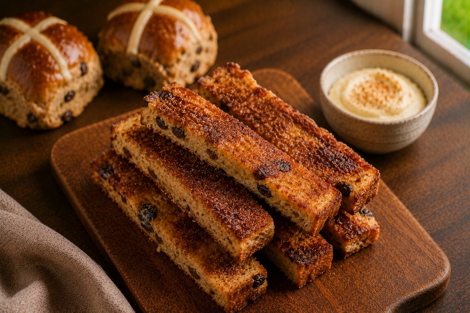 Crispy Hot Cross Bun Sticks