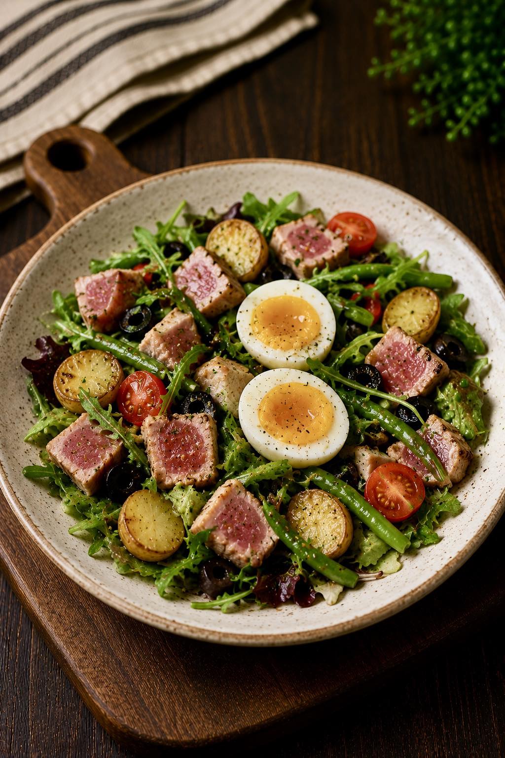 Niçoise Salad with Tuna Steak