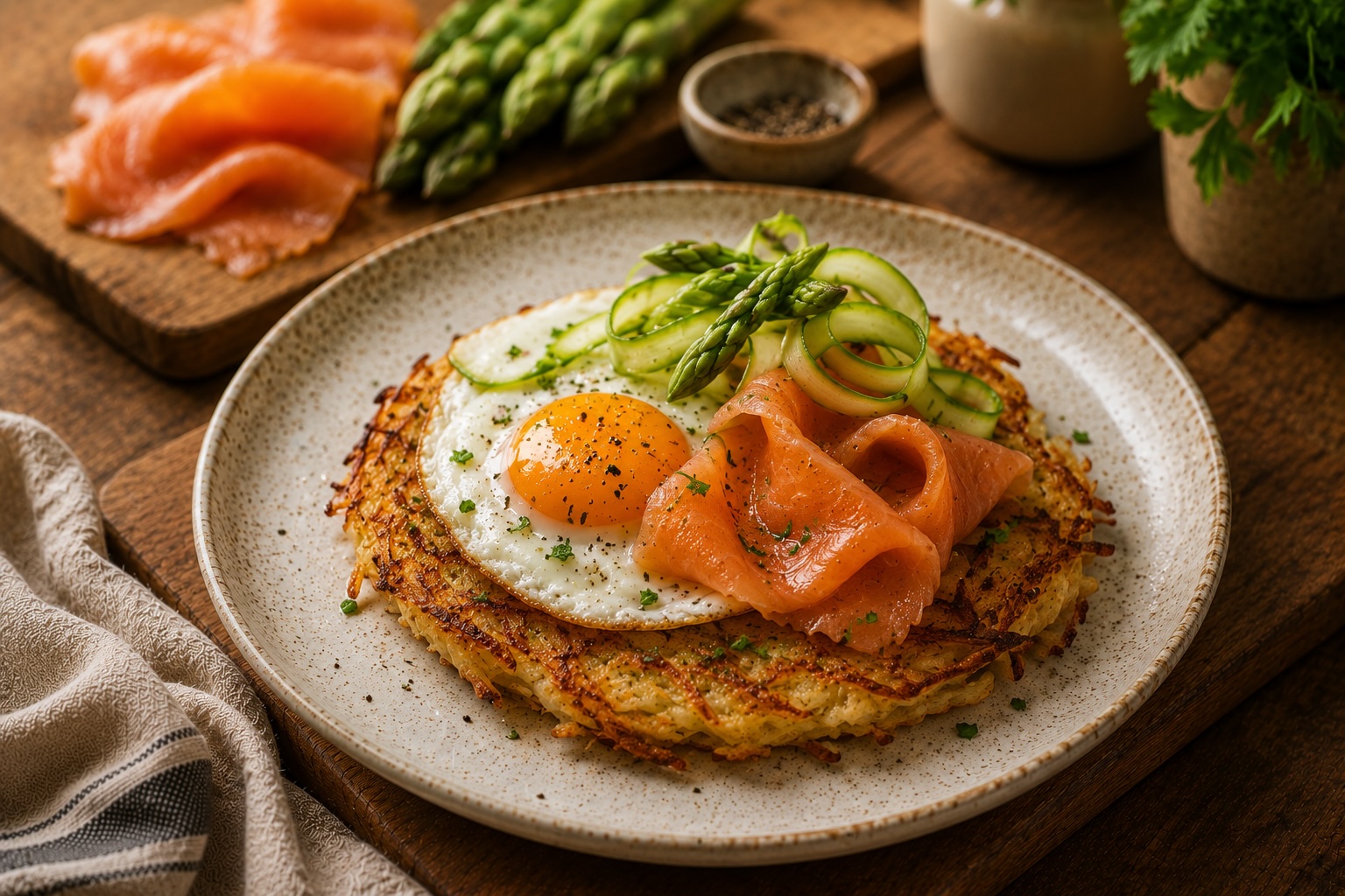 Crispy Rösti with Smoked Salmon
