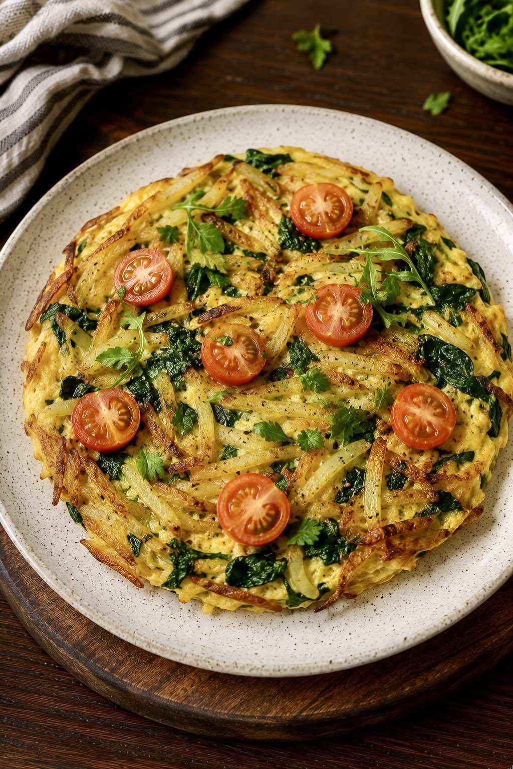 Potato Frittata with Spinach