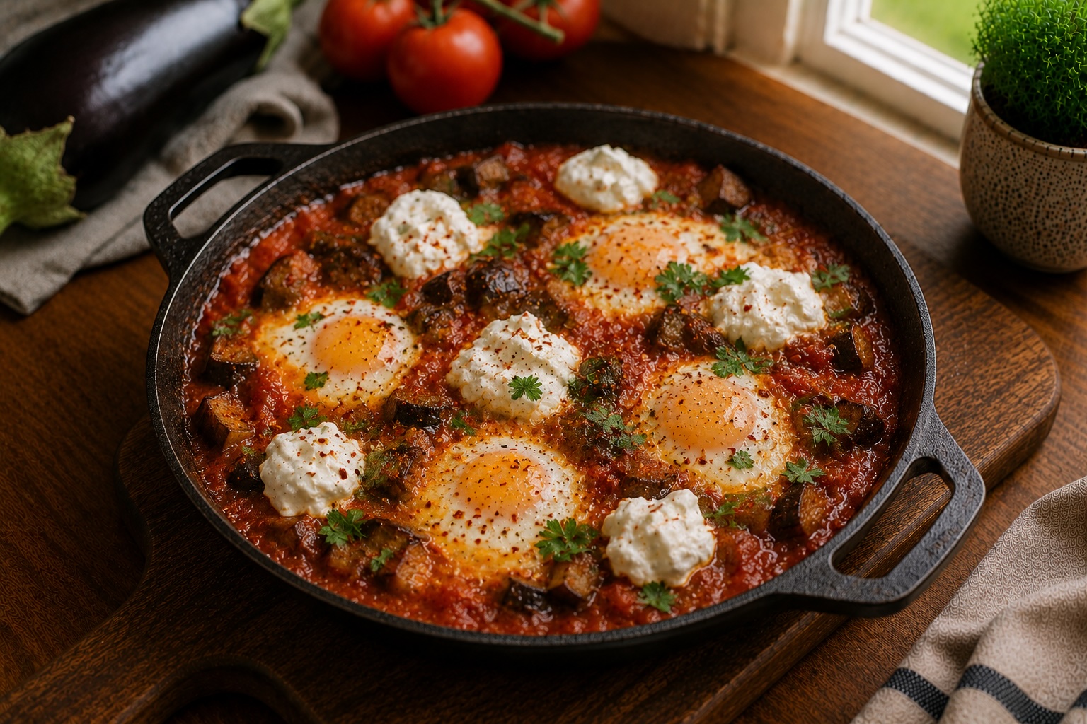 Shakshuka with Eggplant