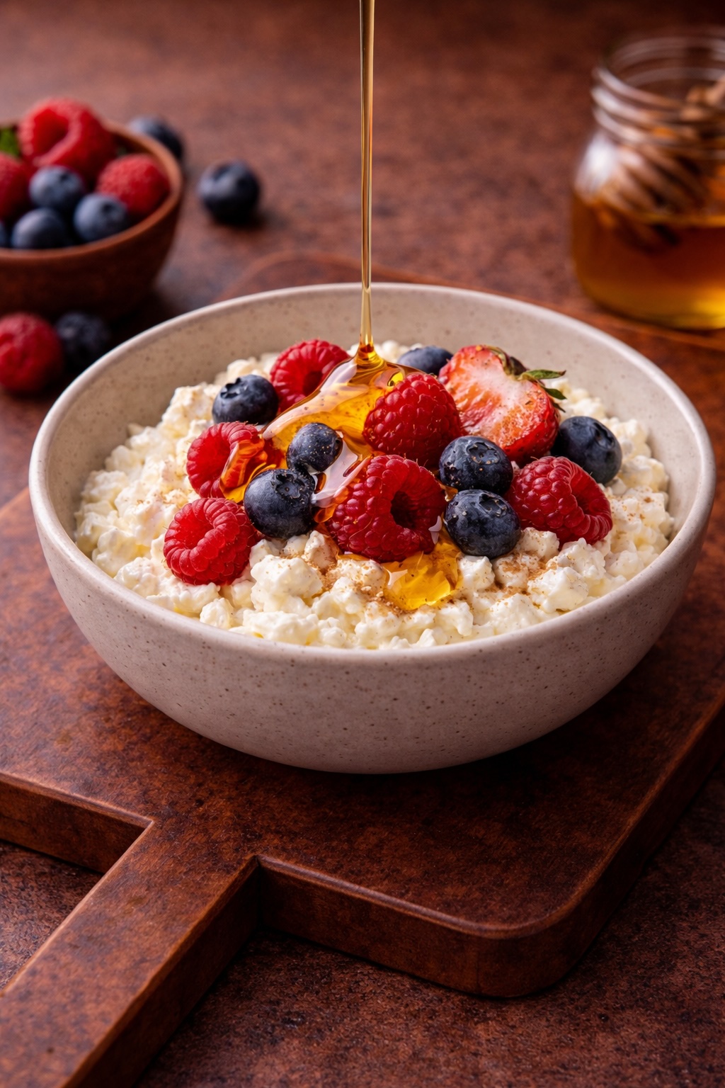 Cottage Cheese with Berries and Honey