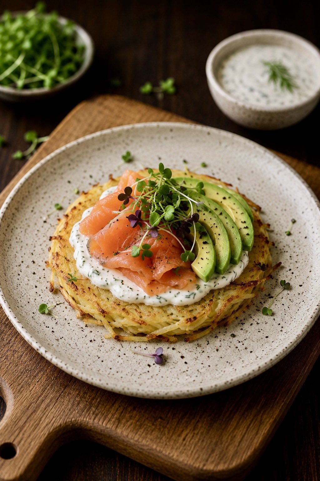 Potato Rösti with Salmon and Avocado