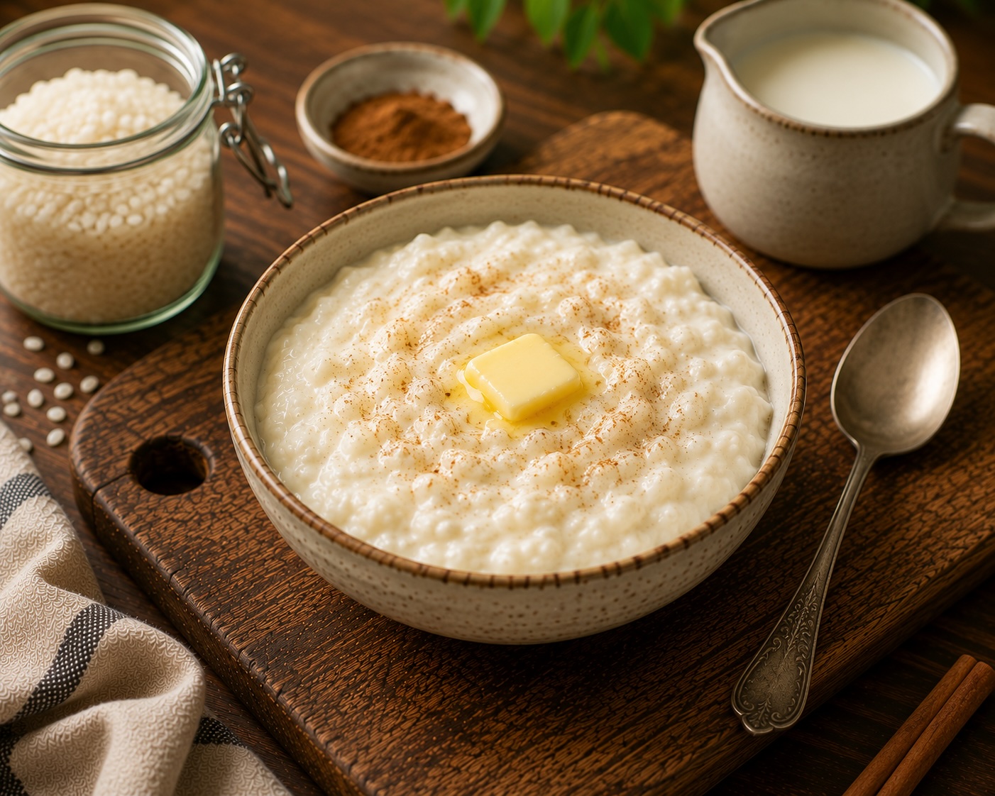 Creamy Rice Porridge with Butter