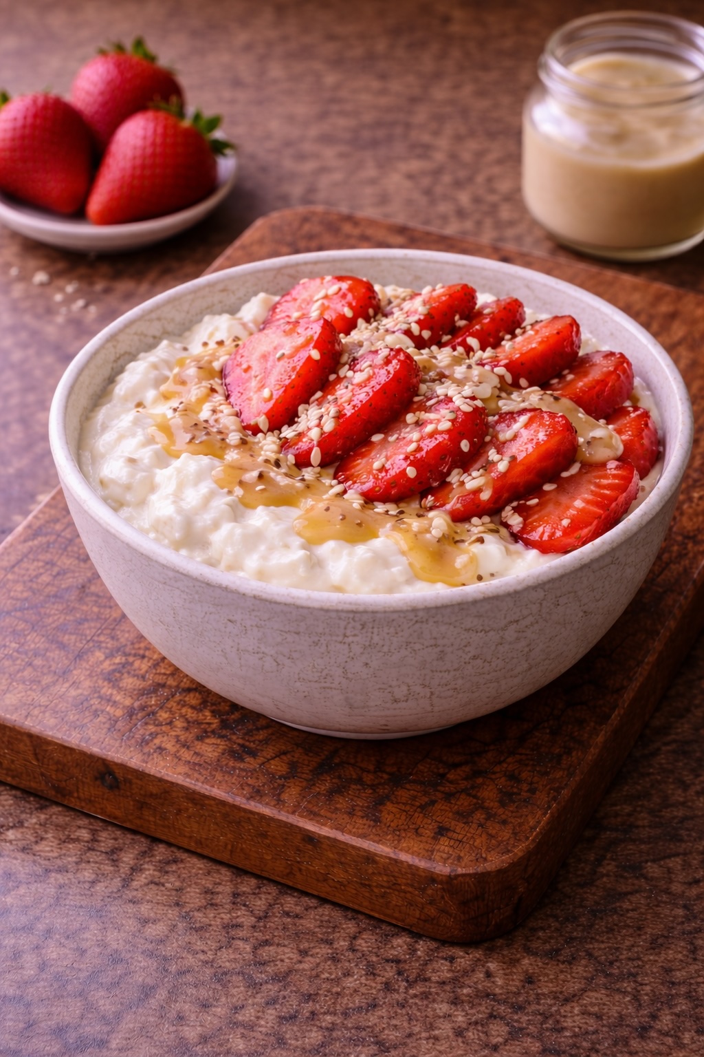 Cottage Cheese Bowl with Strawberries