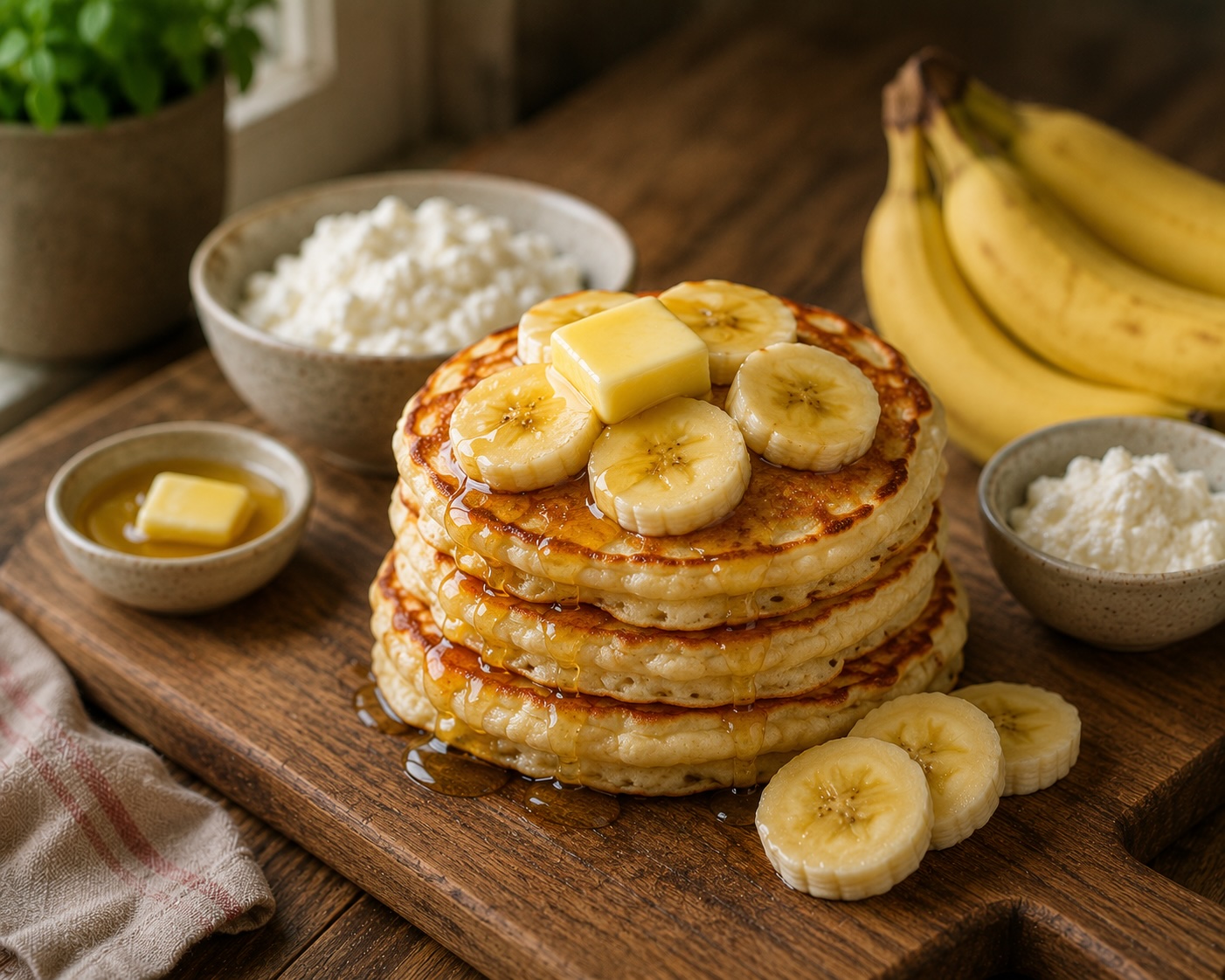 Ricotta Pancakes with Banana