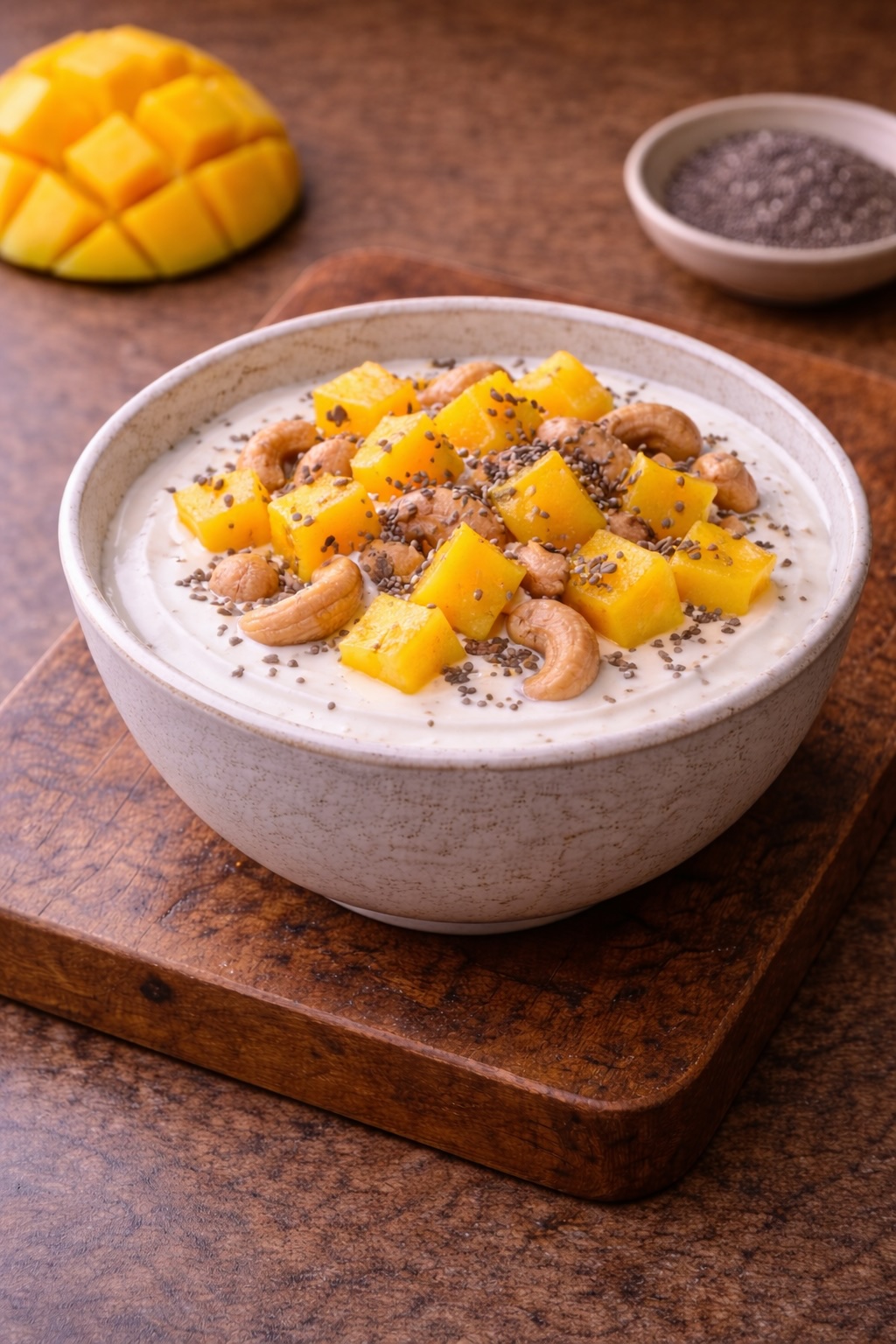 Yogurt Bowl with Mango, Chia and Cashews