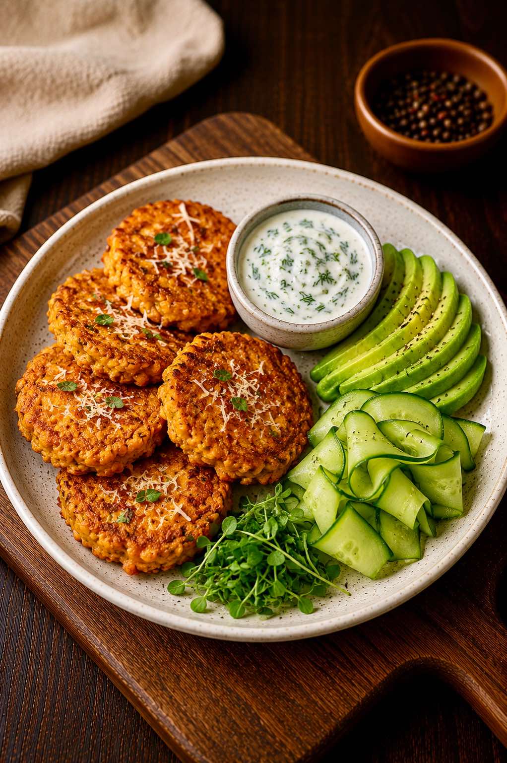 Crispy Lentil and Parmesan Pancakes